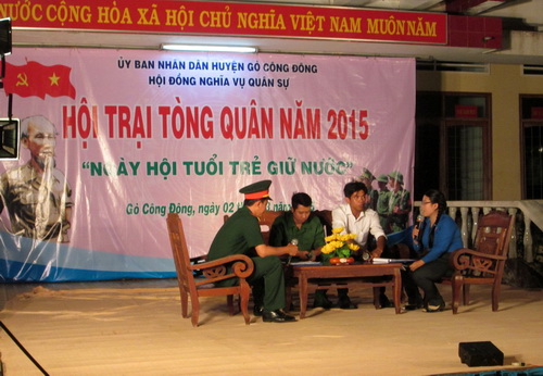 Hội trại tòng quân tại đơn vị huyện Gò Công Đông - Tiền Giang